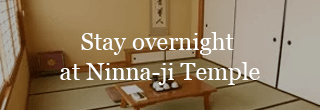 Stay overnight at Ninnaji Temple